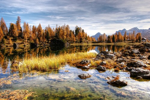 lago federa  dolomites  landscape