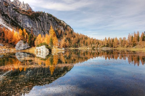 lago federa  dolomites  landscape