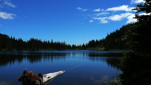lake landscape reflection