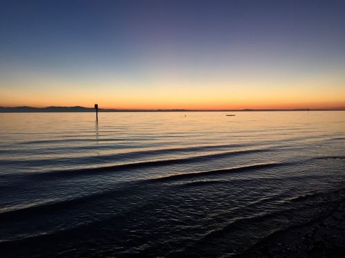 lake lake constance sunset