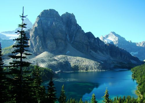 lake mountains scenic