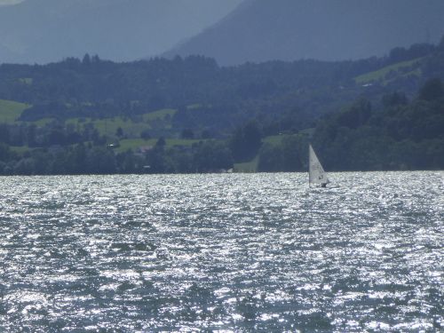 lake sailing vessel landscape