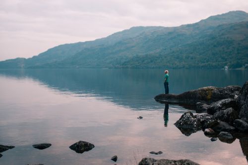 lake scotland reflection