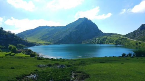 lake landscape green