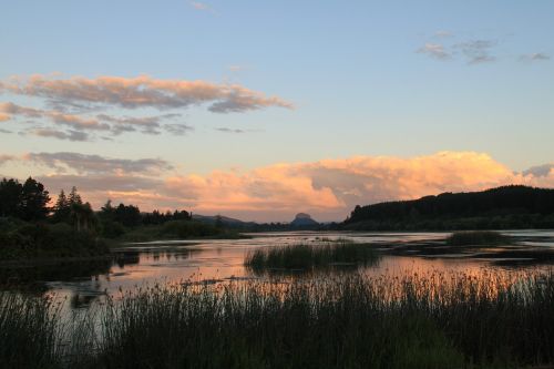 lake sunset pond