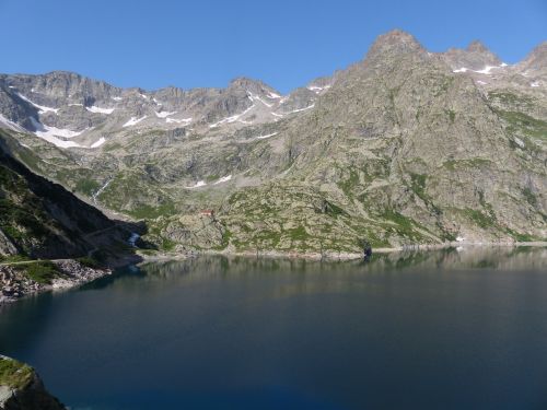 lake reservoir mountains