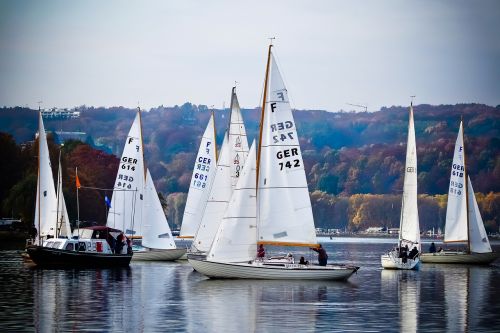 lake sailing boats water