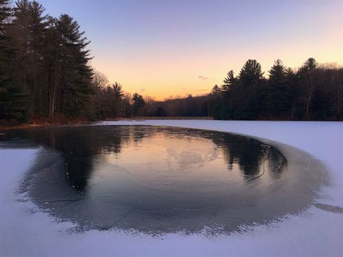 lake frozen ice