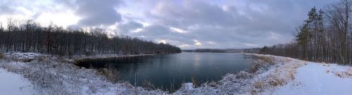 lake winter sunrise