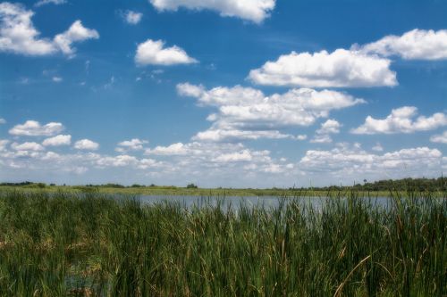 lake blue sky