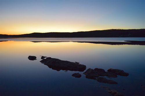 lake sunset still