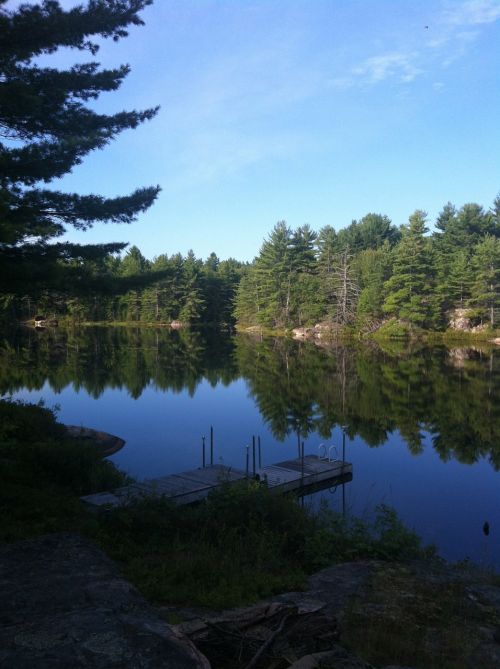 lake dock calm