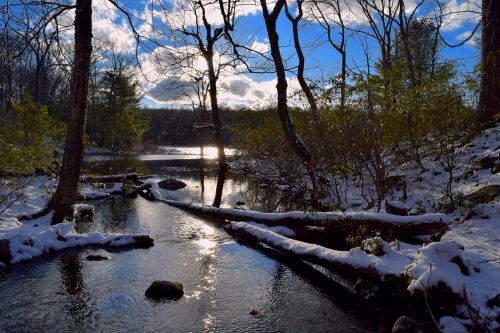 lake winter nature