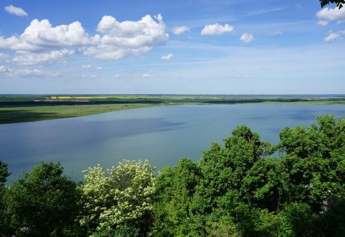 lake sky clouds