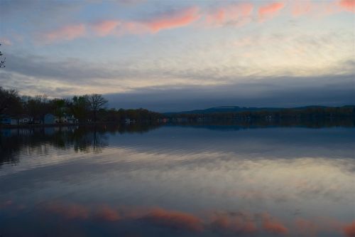 lake reflection sunset