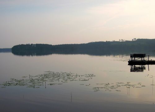 lake silence evening