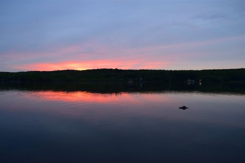 lake sunset colors