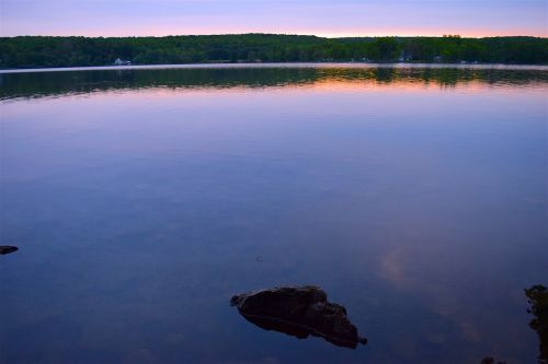 lake sunset reflection