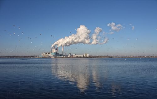 lake power station chimneys