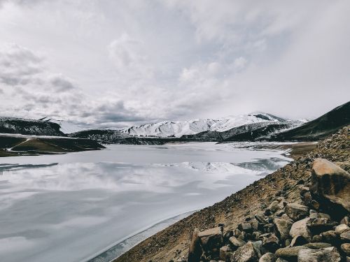 lake mountains mountain lake