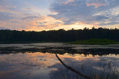 lake sunset water