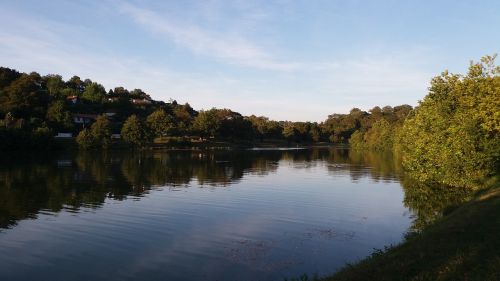 lake sun landscape