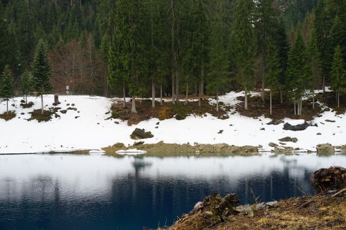 lake snow landscape