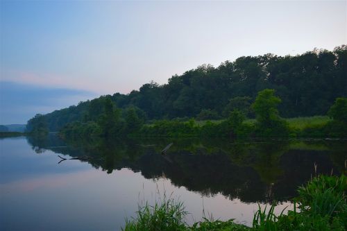 lake sunset water