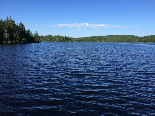 lake canada blue skies