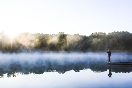 lake water fog
