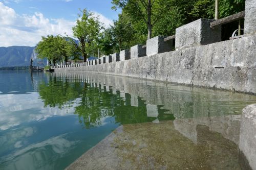 lake reflection wall