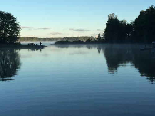 lake morning mist