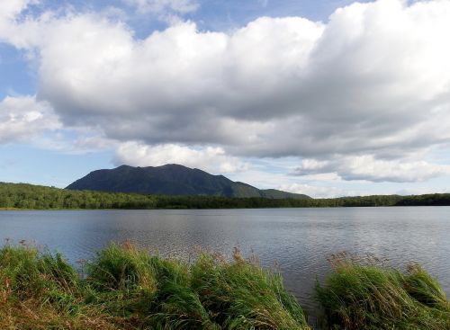 lake mountains forest