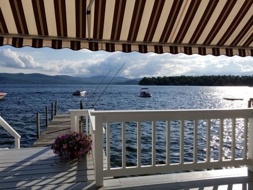 lake porch sky