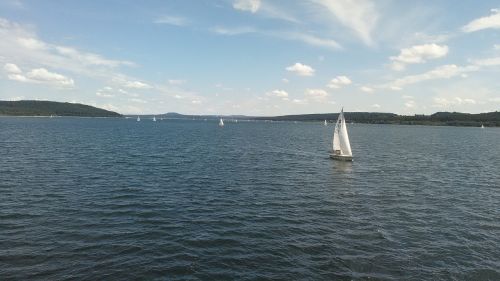 lake water sailing boat