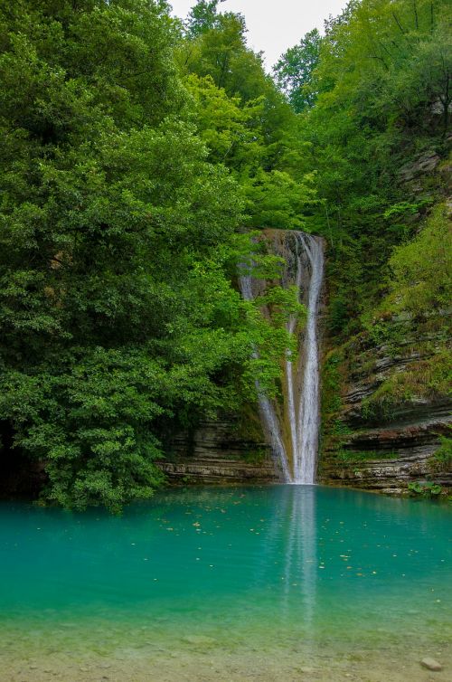 lake forest waterfall