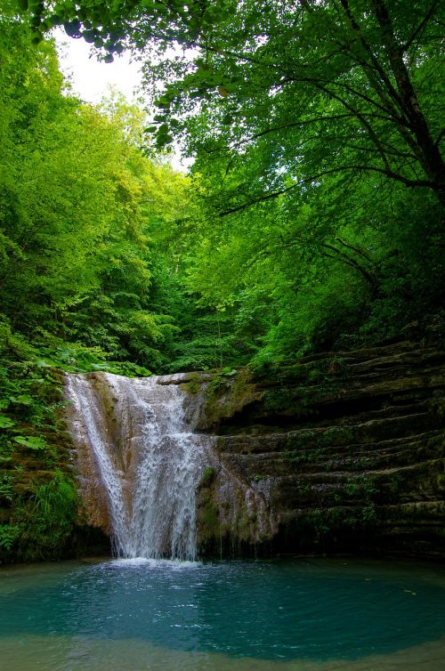 lake forest waterfall