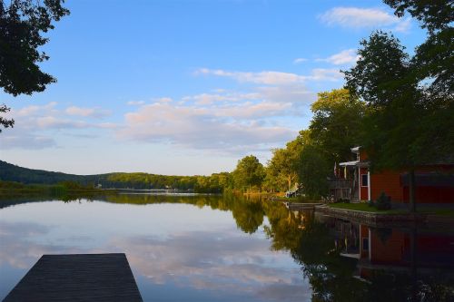 lake sunset dock