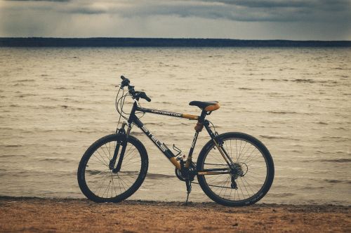 lake bike sand