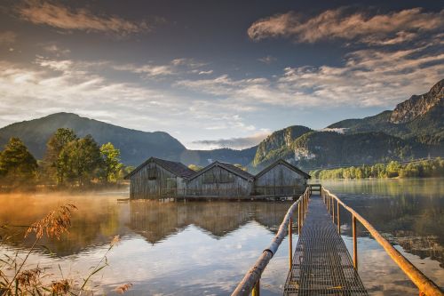 lake boat house water