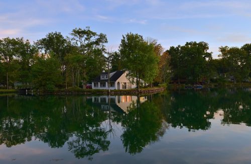 lake house reflection