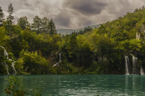 lake trees landscape