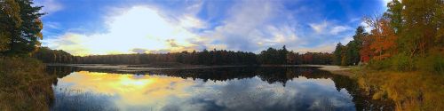 lake sunset landscape