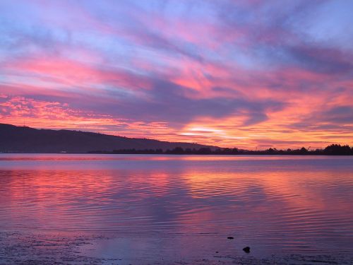 lake evening sunset