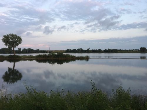 lake outdoors sunset