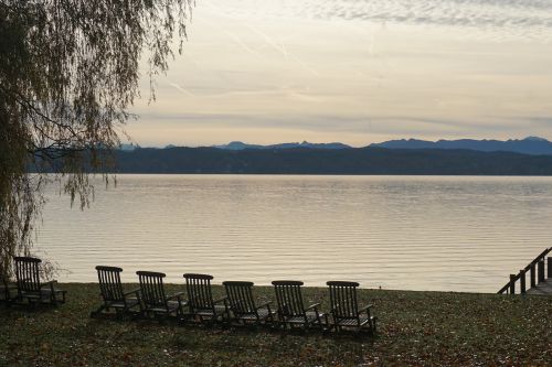 lake twilight abendstimmung