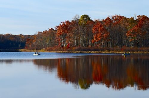 lake morning fall