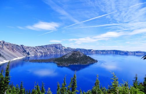 lake mountain nature