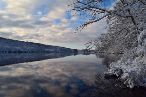 lake snow water