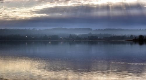 lake water fog